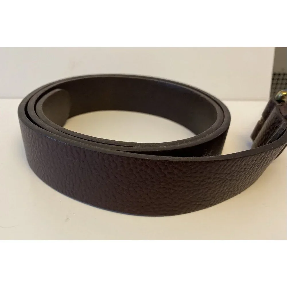 Eddie Bauer Brown Pebbled English Leather Belt Casual Everyday Jeans Sz 42